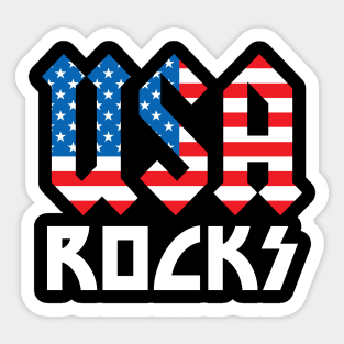 USA Rocks. Independence Day 4th of July. Sticker